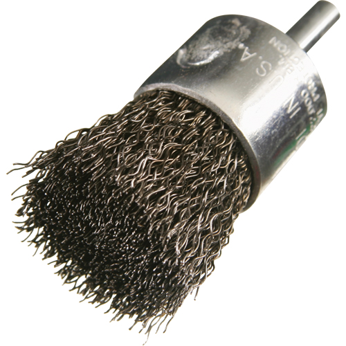Crimped Wire End Brush, 1/2", 0.005" Fill, 1/4" Shank Par Equipment