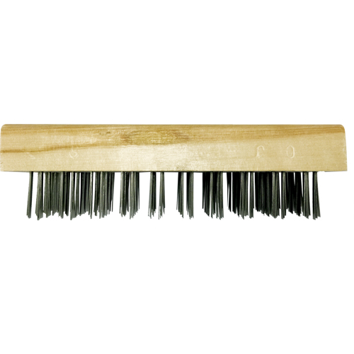 Brosses bloc de boucher &agrave; fils plats, Fil en acier plat, 5 x 10 rangs de fils, Longueur 7-5/8" Par Equipment