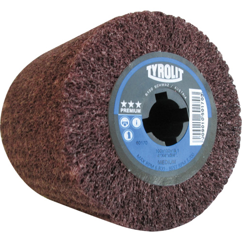 Pro-Line Surface Conditioning Drum, 4" Dia. x 4" W, 3/4" Arbor, Medium Grit, Aluminum Oxide Par Equipment