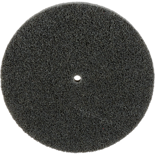 Meule unitaris&eacute;e EXL Scotch-Brite, 5" x 1/2", Arbre de 1/4", Grain de Fin, Carbure de silicium Par Equipment