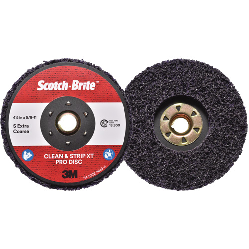 Disque  Clean and Strip  XT Pro Scotch-Brite, 4-1/2" dia., Grain Extra grossier, Carbure de silicium Par Equipment