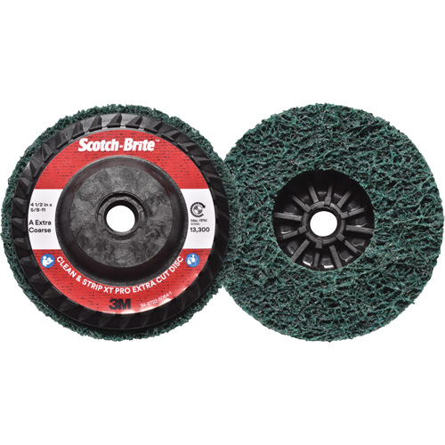 Disque extra coupe  Clean and Strip  XT Pro Scotch-Brite, 4-1/2" dia., Grain Extra grossier, Oxyde d'aluminium Par Equipment