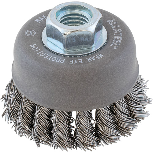 AllSteel Wire Brush, 3" Dia. x 5/8"-11 Arbor Par Equipment