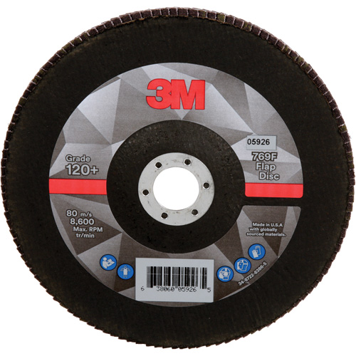 769F Quick Change Flap Disc, 7" x 7/8", Type 27, 120+ Grit, Aluminum Oxide/Ceramic Par Equipment