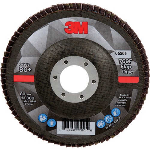 769F Quick Change Flap Disc, 4-1/2" x 7/8", Type 27, 80+ Grit, Ceramic Par Equipment