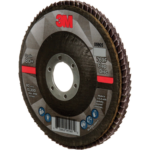 769F Quick Change Flap Disc, 4-1/2" x 7/8", Type 27, 80+ Grit, Ceramic Par Equipment