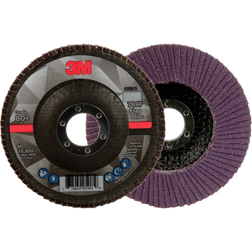 769F Quick Change Flap Disc, 4-1/2" x 7/8", Type 27, 80+ Grit, Ceramic Par Equipment