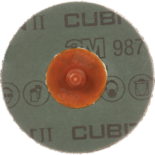 Disque en fibre 987C Cubitron II Roloc, 2" dia., Grain 80+, C&eacute;ramique Par Equipment