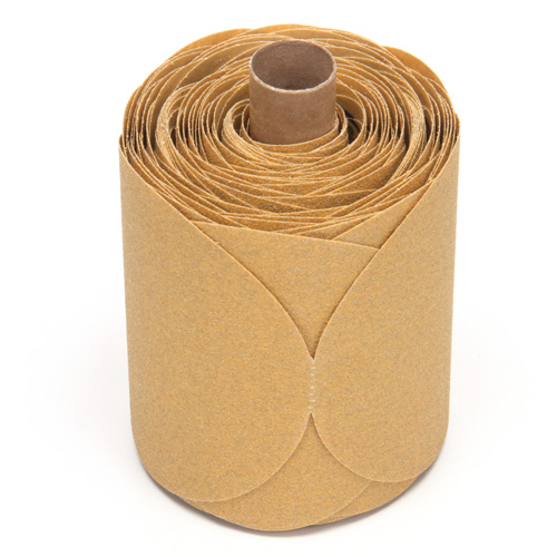 Rouleau de disques dor&eacute;s 216U Stikit, Oxyde d'aluminium, 5" la x 52' lo, Grain P80 Par Equipment