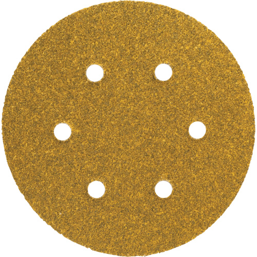 Disque de ponçage autoagrippant en papier avec trous d'aspiration Gold Reserve A295, dia 5", Grain P100, Oxyde d'aluminium, Poids C Par Equipment