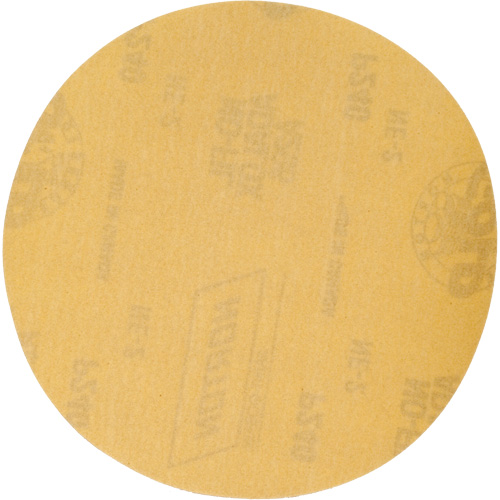 Disque de ponçage en papier H&L Gold Reserve A296 avec trous d'aspiration, dia 6", Grain 240, Oxyde d'aluminium, Poids C Par Equipment