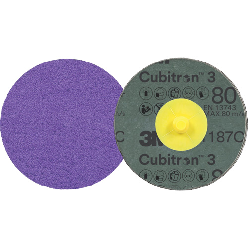 Cubitron 3 Roloc Fibre Disc, 2" Dia., 80+ Grit, Ceramic Par Equipment