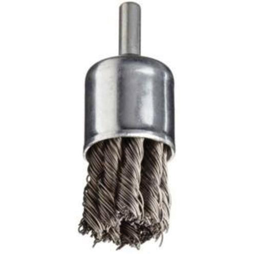 Stem Mounted Knotted Wire Brush, 1" Dia. x 1/4" Arbor Par Equipment