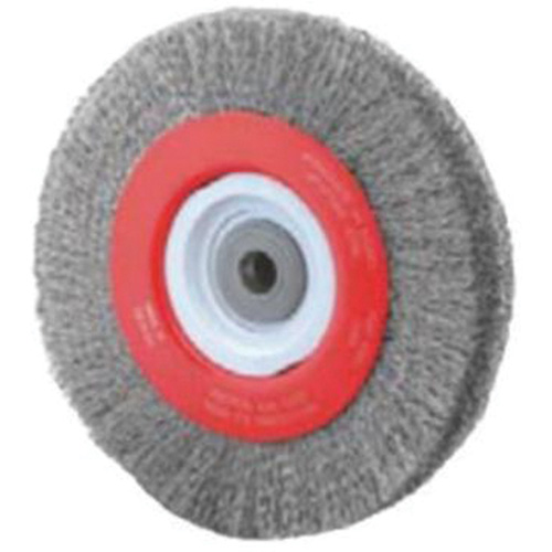 Crimped Bench Wheel, 8" Dia., 0.014" Fill, 1/2"-2 Arbor Par Equipment