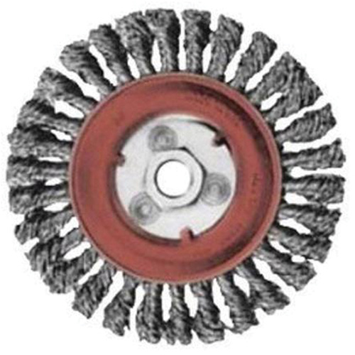 Full Cable Twist Wire Wheel, 5" Dia., 0.02" Fill, 5/8"-11 Arbor, Steel Par Equipment