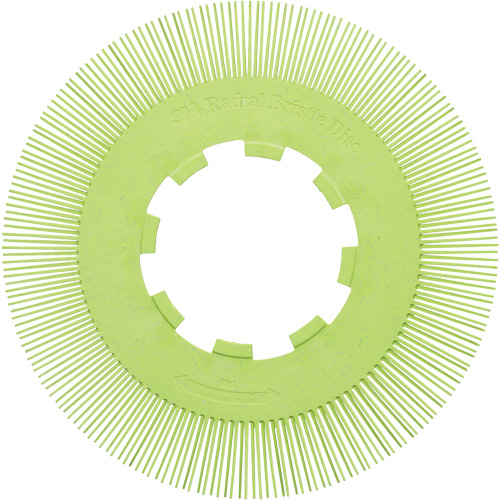 Brosse radiale en soies de pr&eacute;cision type S PN-RB sans adaptateur Scotch-Brite, C&eacute;ramique, Grain 50+, 8" dia. Par Equipment