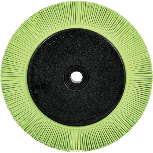 Brosse radiale en soies de pr&eacute;cision type S PN-RB avec bride Scotch-Brite , C&eacute;ramique, Grain 50+, 8" dia. Par Equipment