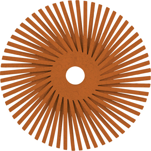 Brosse radiale en soies de pr&eacute;cision type A PN-RB Scotch-Brite, C&eacute;ramique, Grain 80+, 3" dia. Par Equipment