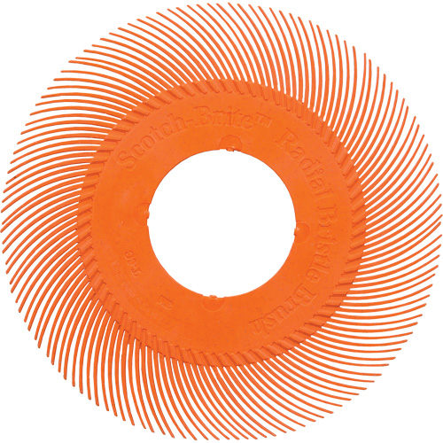 Brosse radiale en soies de pr&eacute;cision type C PN-RB sans adaptateur Scotch-Brite , C&eacute;ramique, Grain 80+, 6" dia. Par Equipment