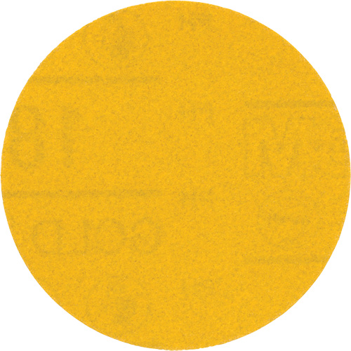 Hookit Gold Abrasive Disc, 09213, 3" Dia., 180 Grit, Aluminum Oxide, C-Weight Par Equipment