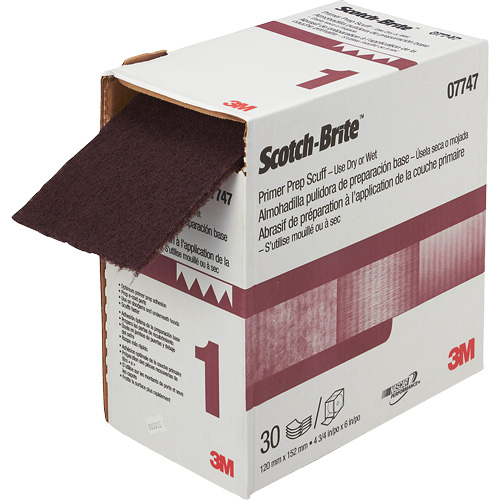 Pr&eacute;paration de la couche d'appr&ecirc;t VFN Scotch-Brite, 4-3/4" x 180", Oxyde d'aluminium Par Equipment