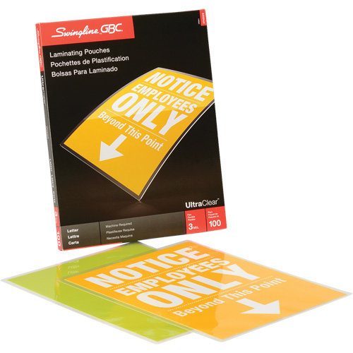 Pochette lamin&eacute;e de format lettre Par Equipment