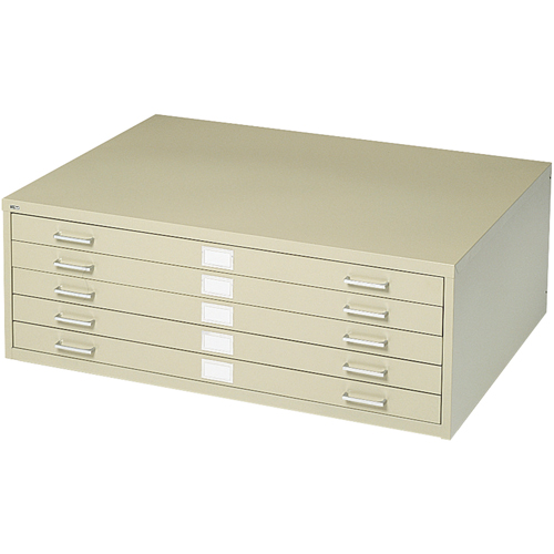 Steel Plan Files, 5 Drawers, 53-3/8" W x 41-3/8" D x 16-1/2" H Par Equipment