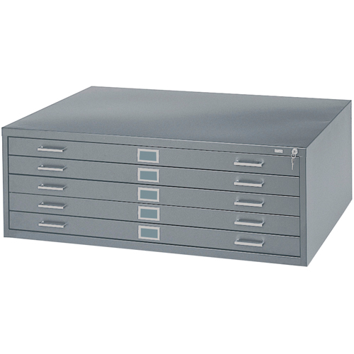 Steel Plan Files, 5 Drawers, 40-3/8" W x 29-3/8" D x 16-1/2" H Par Equipment