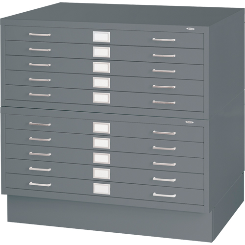 Steel Plan Files, 5 Drawers, 40-3/8" W x 29-3/8" D x 16-1/2" H Par Equipment