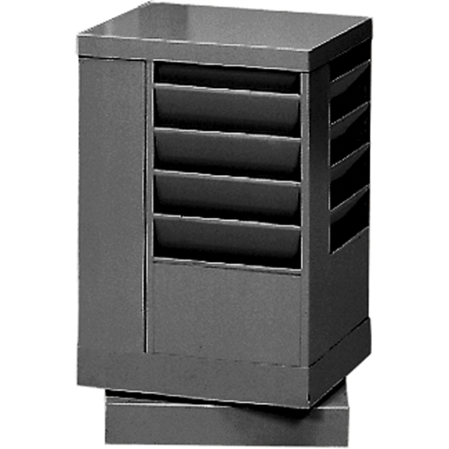Pr&eacute;sentoirs, Rotatif, 20 fentes, Acier, 14-1/8" la x 14-1/8" p x 21-1/4" h Par Equipment