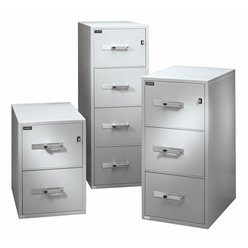 Fire Resistant Filing Cabinets, Steel, 2 Drawers, 19-3/4" W x 31" D x 28" H, Beige Par Equipment