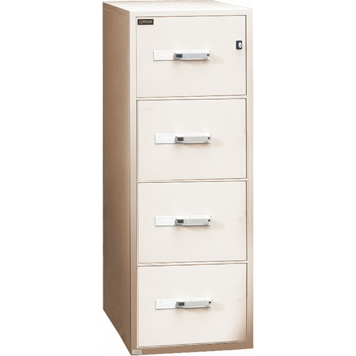 Fire Resistant Filing Cabinets, Steel, 4 Drawers, 19-3/4" W x 31" D x 54" H, Beige Par Equipment