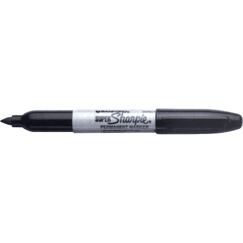 Marqueurs permanents - Super, Fin, Noir Par Equipment