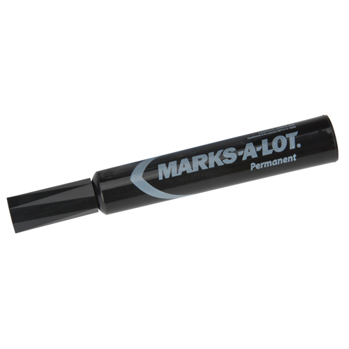 Marks-a-Lot Permanent Markers, Chisel, Black Par Equipment