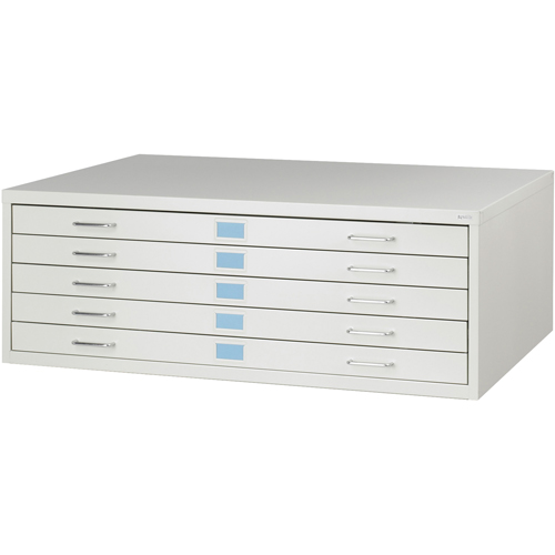 FacilTM Flat File Cabinets, 5 Drawers, 46" W x 32" D x 16-3/8" H Par Equipment