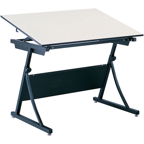PlanMaster Height-Adjustable Drafting Table, 43" W x 29-1/2" - 37-1/2" H, Black Par Equipment