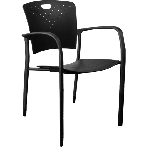 Chaises empilables MaxX StaxX, Polypropyl&egrave;ne, Hauteur 17-1/4", Capacit&eacute; 275 lb, Noir Par Equipment