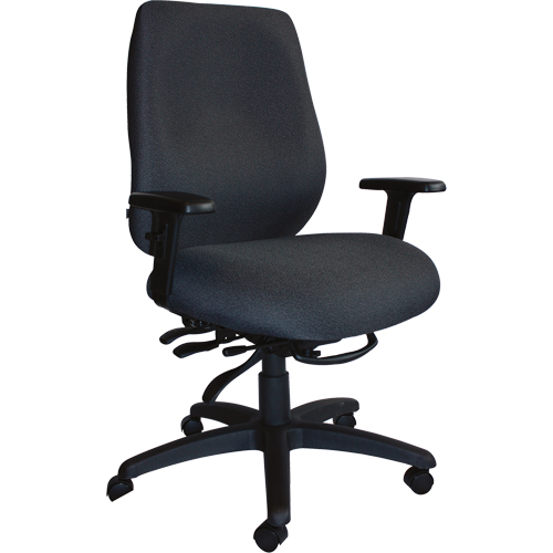 Cierra Heavy Duty Ergonomic Chairs, Fabric, Black, 400 lbs. Capacity Par Equipment