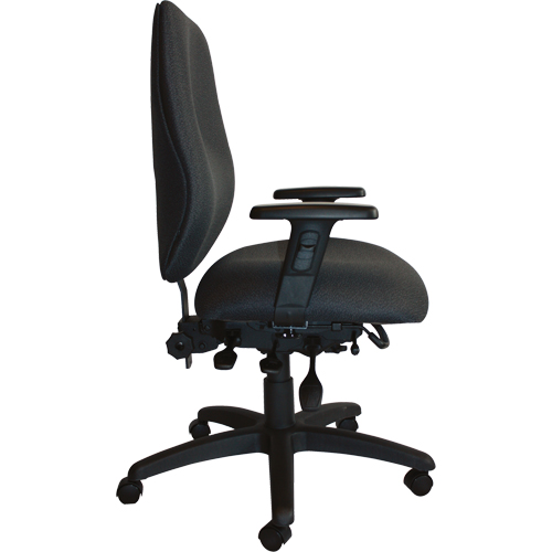 Cierra Heavy Duty Ergonomic Chairs, Fabric, Black, 400 lbs. Capacity Par Equipment