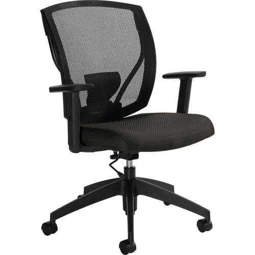 Task Chairs, Fabric, Charcoal, 300 lbs. Capacity Par Equipment