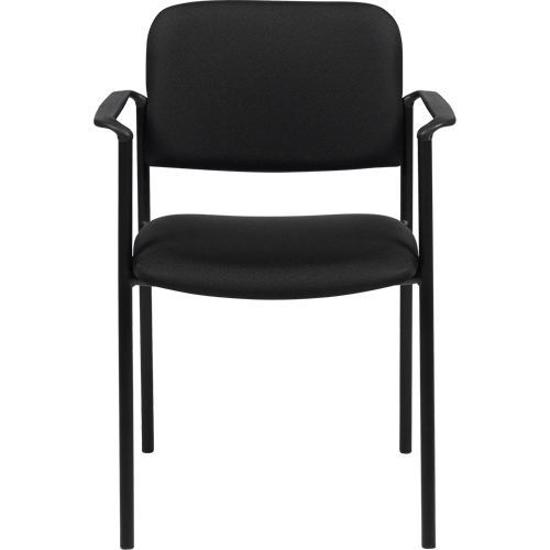 Chaises empilables, Tissu, Hauteur 32", Capacit&eacute; 300 lb, Noir Par Equipment