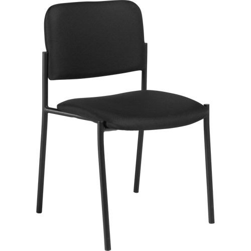 Armless Stacking Chairs, Fabric, 32" High, 300 lbs. Capacity, Black Par Equipment