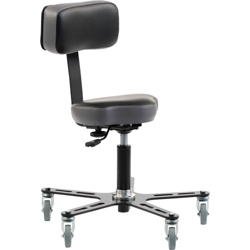 SF150 Ergonomic Chair, Vinyl Seat, Black Par Equipment