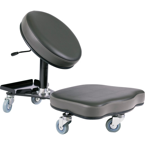 Chaise ergonomique Flex, Vinyle, Noir/gris Par Equipment