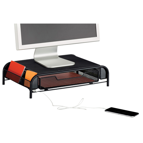 Organisateur de bureau avec alimentation USB Onyx Par Equipment