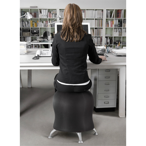 Chaise sph&eacute;rique Zenergy, Tissu, Noir, Capacit&eacute; 250 lb Par Equipment