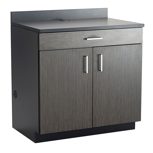Armoire modulaire de base, M&eacute;lamine, 39" h x 36" la x 25" P, Nuit d'Asie/noir Par Equipment