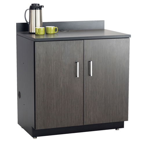 Armoire modulaire de base, M&eacute;lamine, 2 Tablettes, 39" h x 36" la x 25" P, Nuit d'Asie/noir Par Equipment