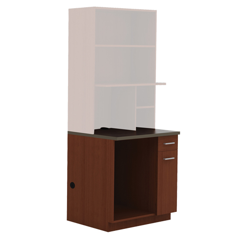 Modular Cabinet, Melamine, 39" H x 36" W x 25" D, Mahogany Par Equipment