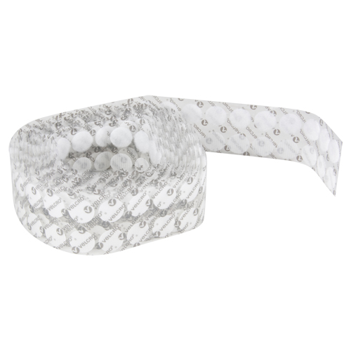 Attaches en jeton, Boucle et crochet, 3/4" dia., Adh&eacute;sif, Blanc Par Equipment